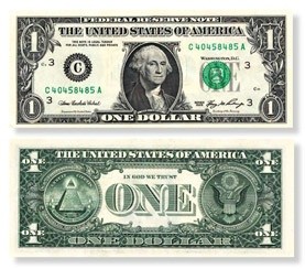 U. S. Dollar Bill Front and Back