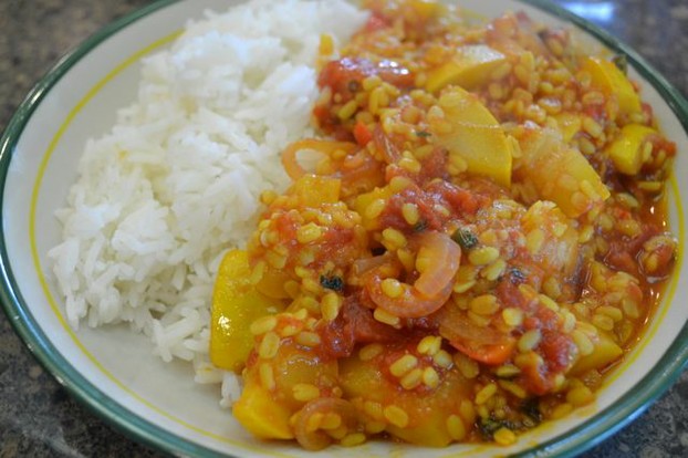 Vegetable Daal with Rice...a classic Indian Dish