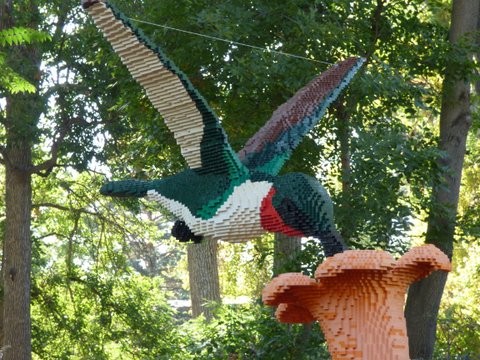 Lego Hummingbird Sculpture