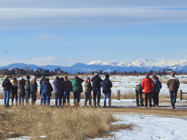 A group of us birding at Cherry Creek State Park