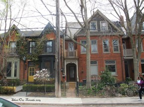 Row of houses in Cabbagetown, Toronto