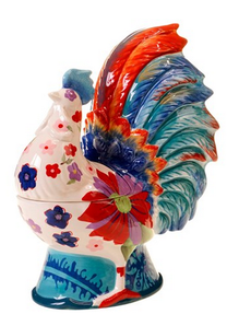 Colorful Whimsical Hen Cookie Jar