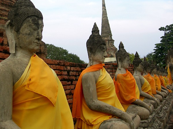 Row of Buddha images